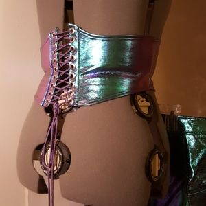 Black Milk Holographic Dreams Bound Corset M NWOT
